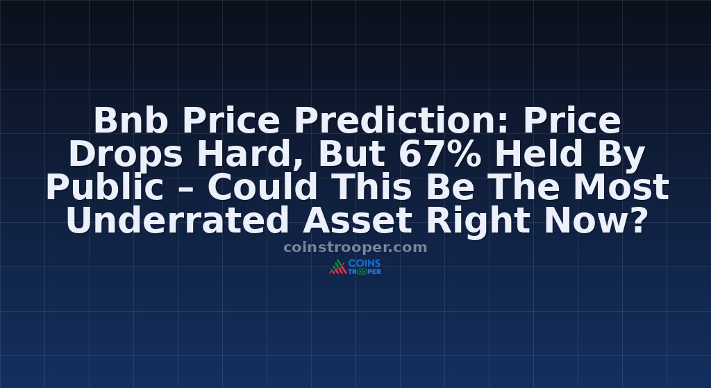 Bnb Price Prediction: Price Drops Hard, But 67% Held By Public – Could This Be The Most Underrated Asset Right Now? 