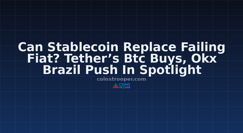 Can Stablecoin Replace Failing Fiat? Tether’s Btc Buys, Okx Brazil Push In Spotlight