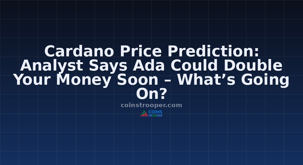 Cardano Price Prediction: Analyst Says Ada Could Double Your Money Soon – What’s Going On?