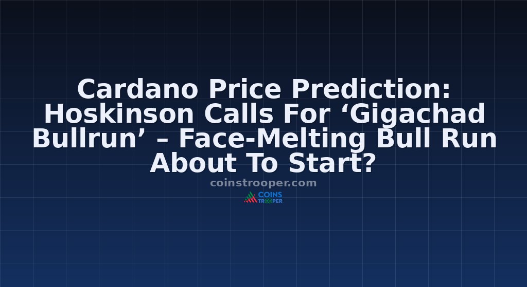 Cardano Price Prediction: Hoskinson Calls For ‘Gigachad Bullrun’ – Face-Melting Bull Run About To Start?