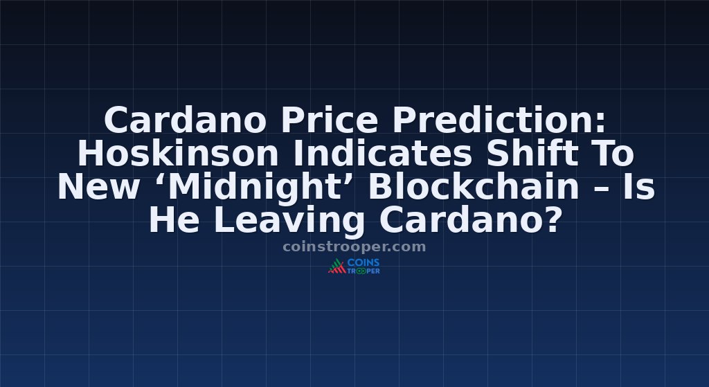 Cardano Price Prediction: Hoskinson Indicates Shift To New ‘Midnight’ Blockchain – Is He Leaving Cardano?