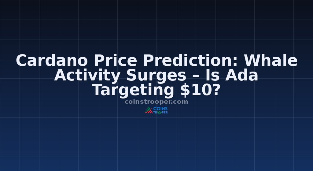 Cardano Price Prediction: Whale Activity Surges – Is Ada Targeting $10?