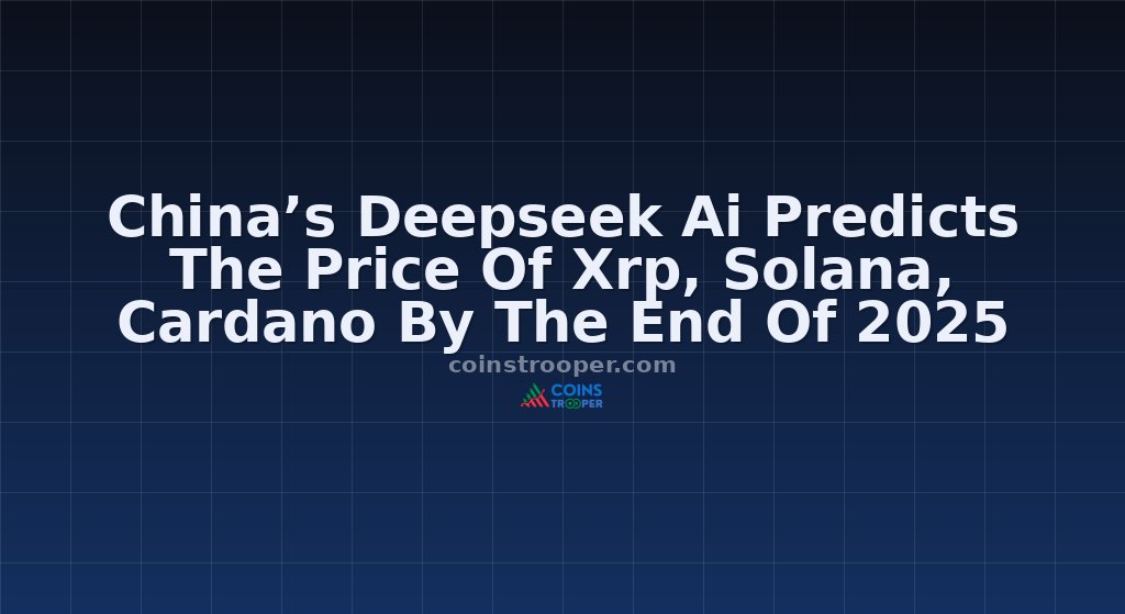 China’s Deepseek Ai Predicts The Price Of Xrp, Solana, Cardano By The End Of 2025