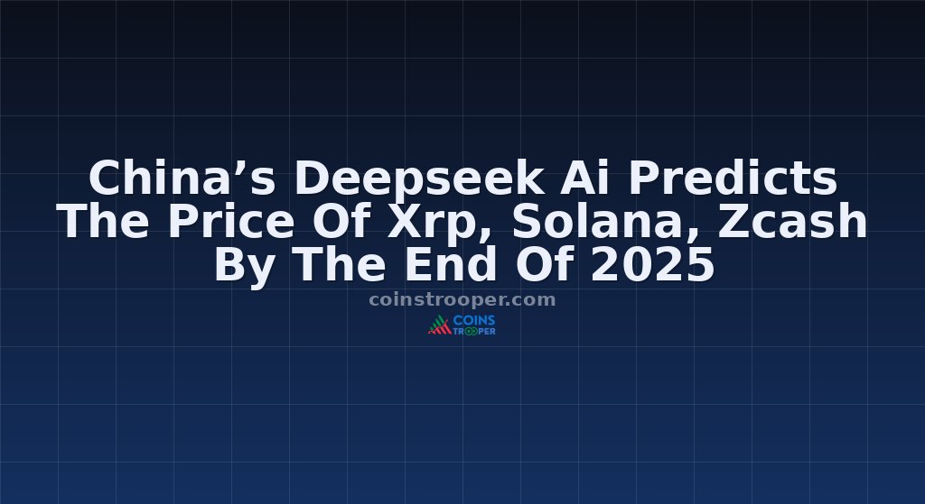 China’s Deepseek Ai Predicts The Price Of Xrp, Solana, Zcash By The End Of 2025