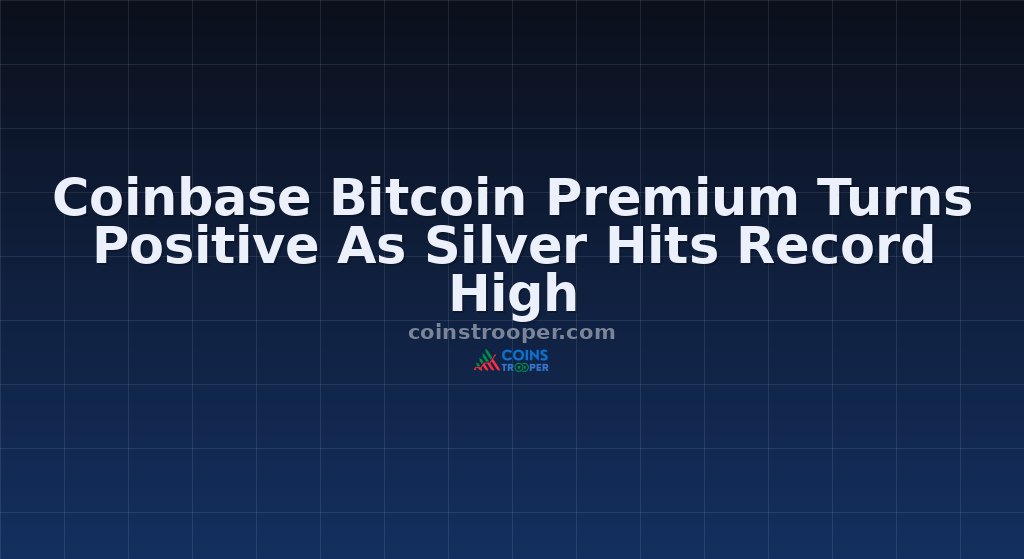 Coinbase Bitcoin Premium Turns Positive As Silver Hits Record High