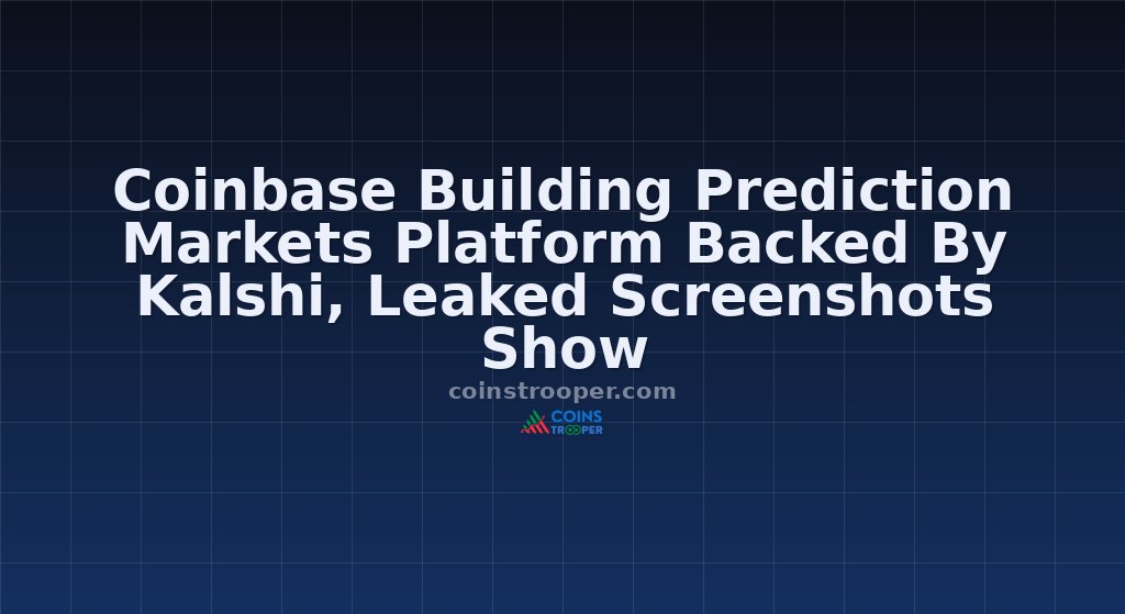 Coinbase Building Prediction Markets Platform Backed By Kalshi, Leaked Screenshots Show