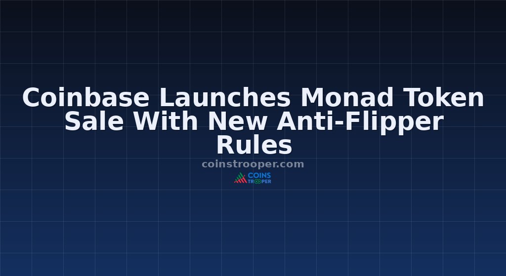 Coinbase Launches Monad Token Sale With New Anti-Flipper Rules