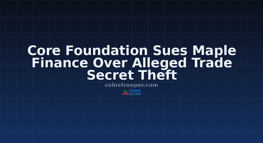 Core Foundation Sues Maple Finance Over Alleged Trade Secret Theft