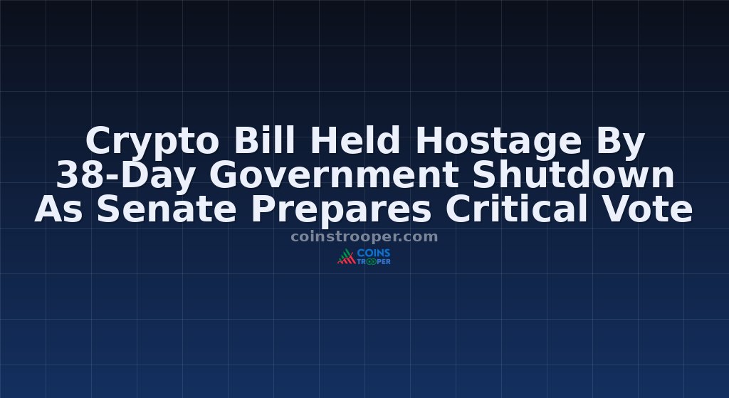 Crypto Bill Held Hostage By 38-Day Government Shutdown As Senate Prepares Critical Vote