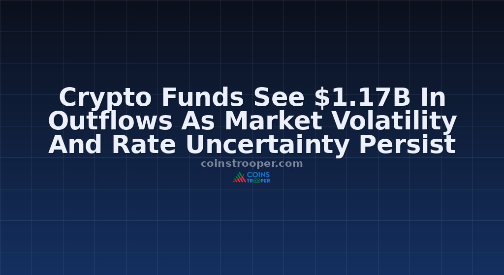 Crypto Funds See $1.17B In Outflows As Market Volatility And Rate Uncertainty Persist
