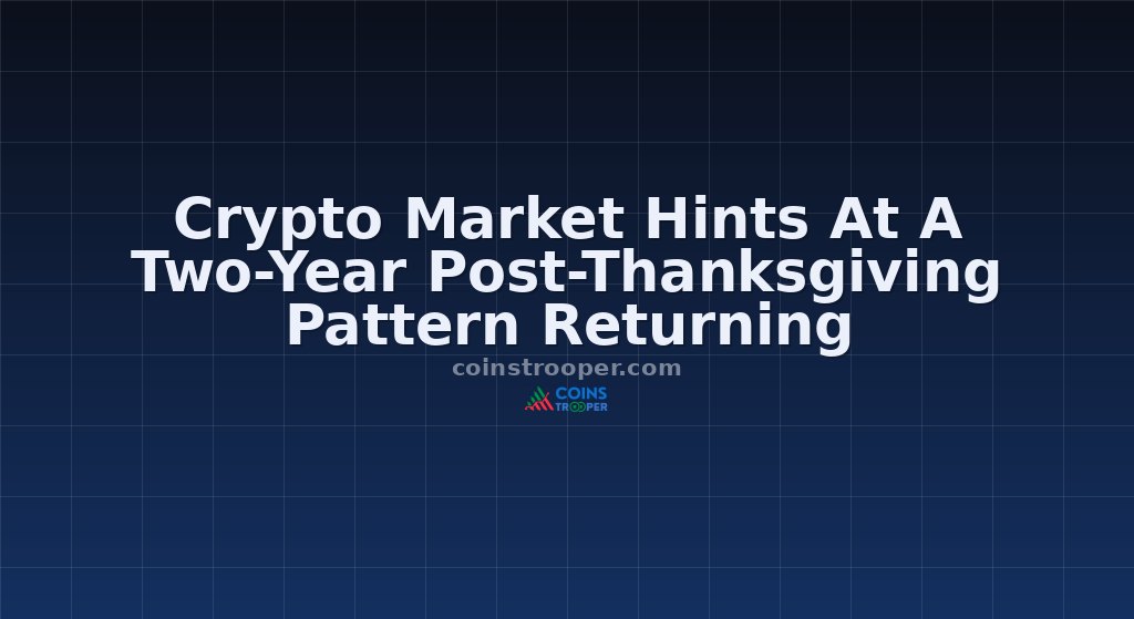 Crypto Market Hints At A Two-Year Post-Thanksgiving Pattern Returning