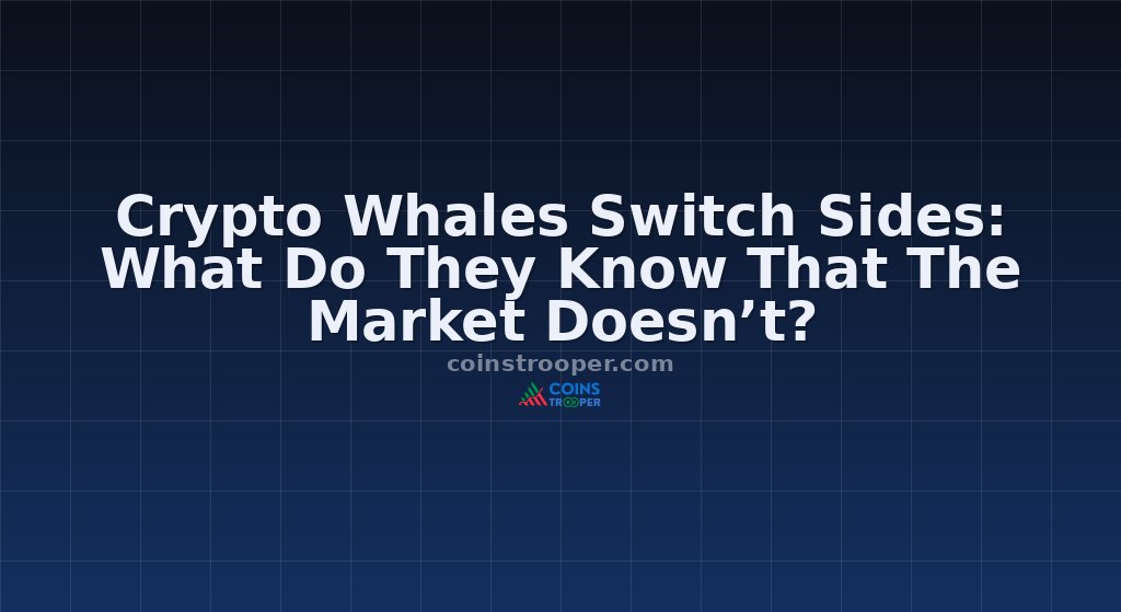 Crypto Whales Switch Sides: What Do They Know That The Market Doesn’t?