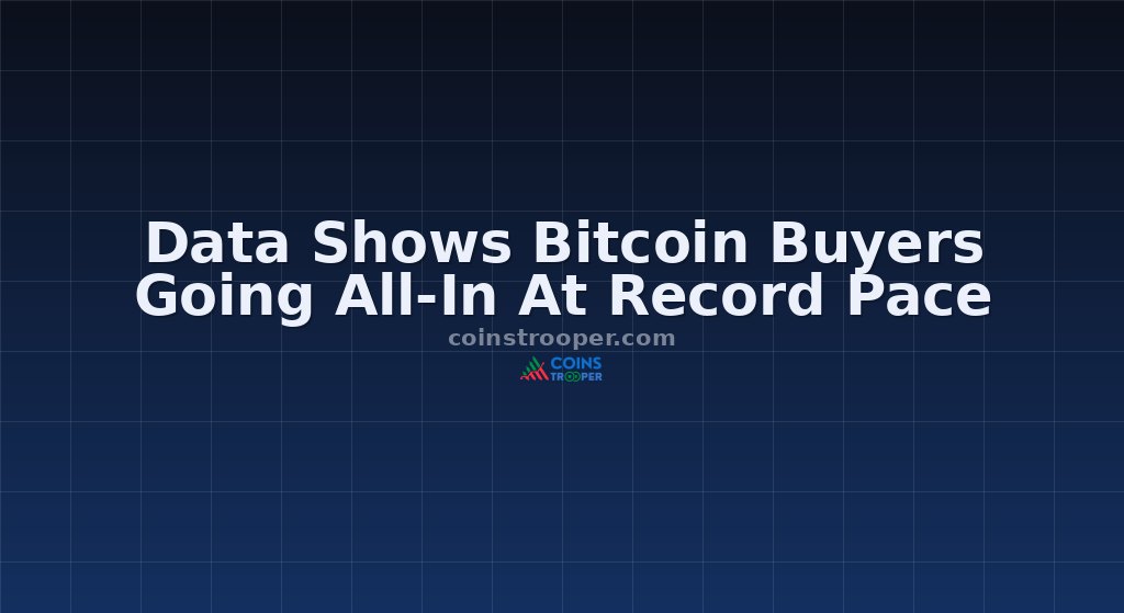 Data Shows Bitcoin Buyers Going All-In At Record Pace