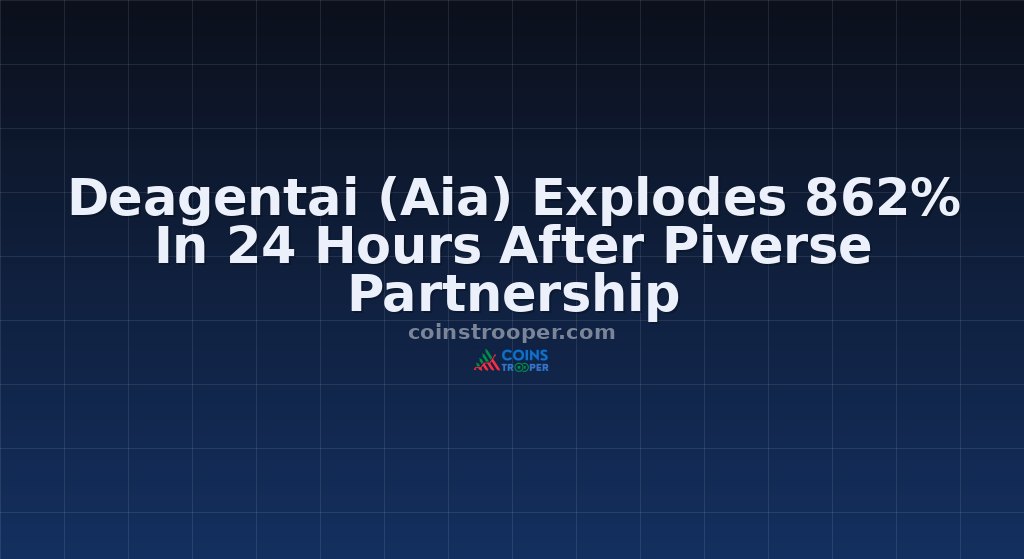 Deagentai (Aia) Explodes 862% In 24 Hours After Piverse Partnership