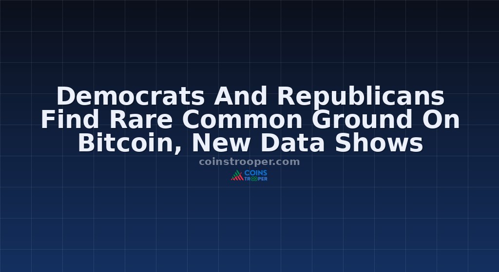 Democrats And Republicans Find Rare Common Ground On Bitcoin, New Data Shows