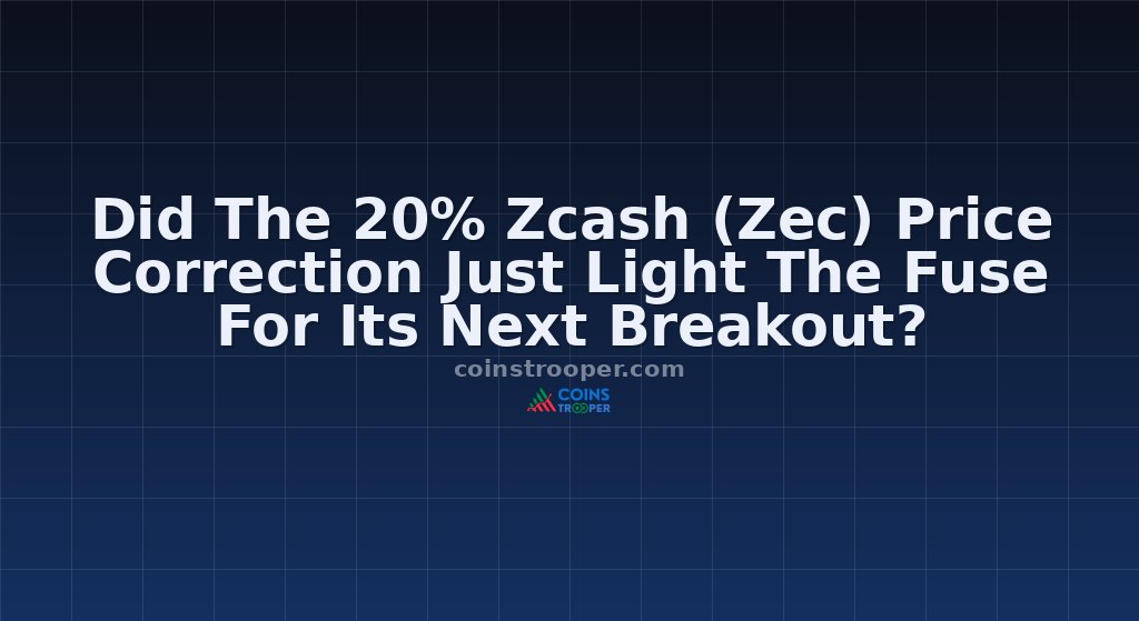 Did The 20% Zcash (Zec) Price Correction Just Light The Fuse For Its Next Breakout?