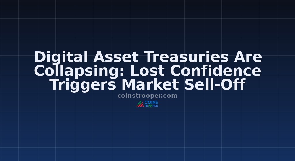 Digital Asset Treasuries Are Collapsing: Lost Confidence Triggers Market Sell-Off