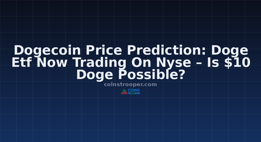 Dogecoin Price Prediction: Doge Etf Now Trading On Nyse – Is $10 Doge Possible?
