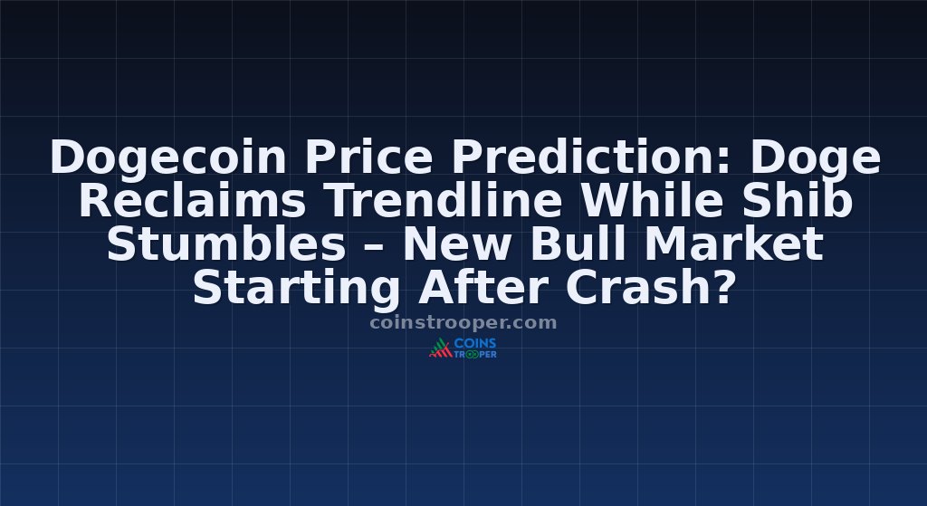 Dogecoin Price Prediction: Doge Reclaims Trendline While Shib Stumbles – New Bull Market Starting After Crash?