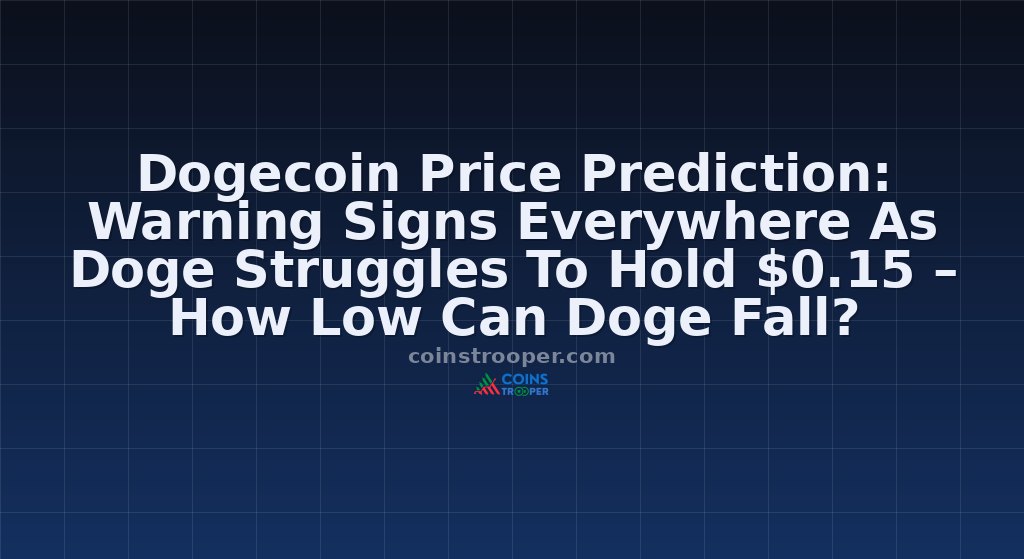 Dogecoin Price Prediction: Warning Signs Everywhere As Doge Struggles To Hold $0.15 – How Low Can Doge Fall?