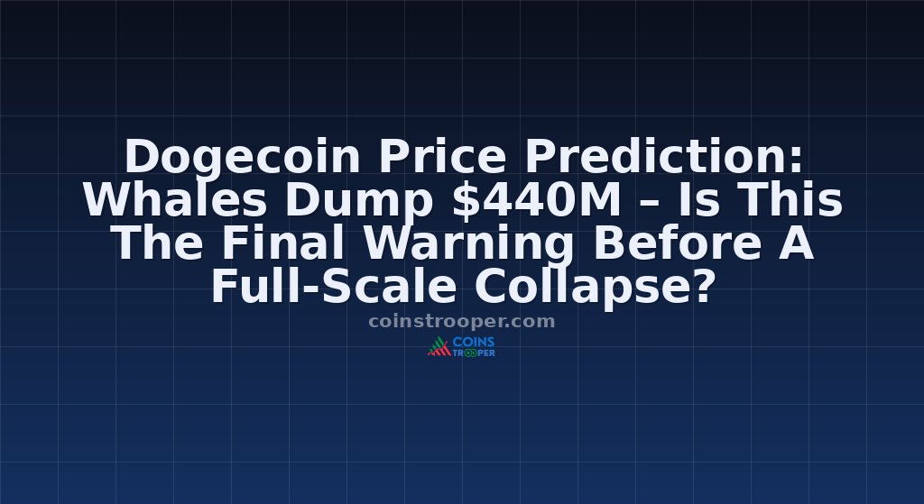 Dogecoin Price Prediction: Whales Dump $440M – Is This The Final Warning Before A Full-Scale Collapse?