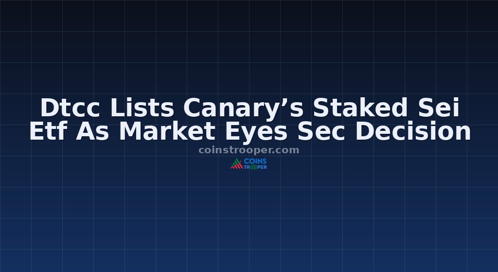 Dtcc Lists Canary’s Staked Sei Etf As Market Eyes Sec Decision
