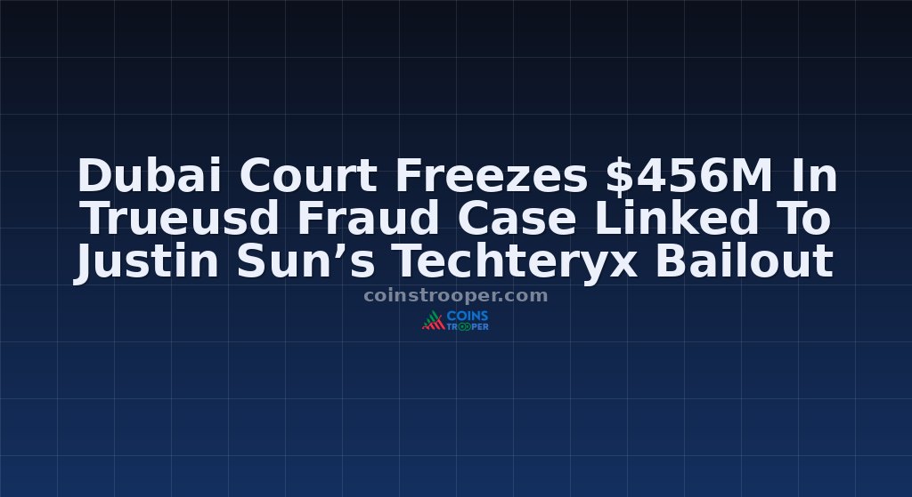 Dubai Court Freezes $456M In Trueusd Fraud Case Linked To Justin Sun’s Techteryx Bailout