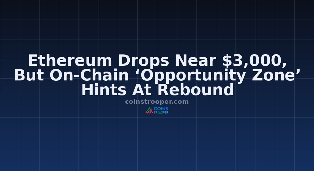 Ethereum Drops Near $3,000, But On-Chain ‘Opportunity Zone’ Hints At Rebound
