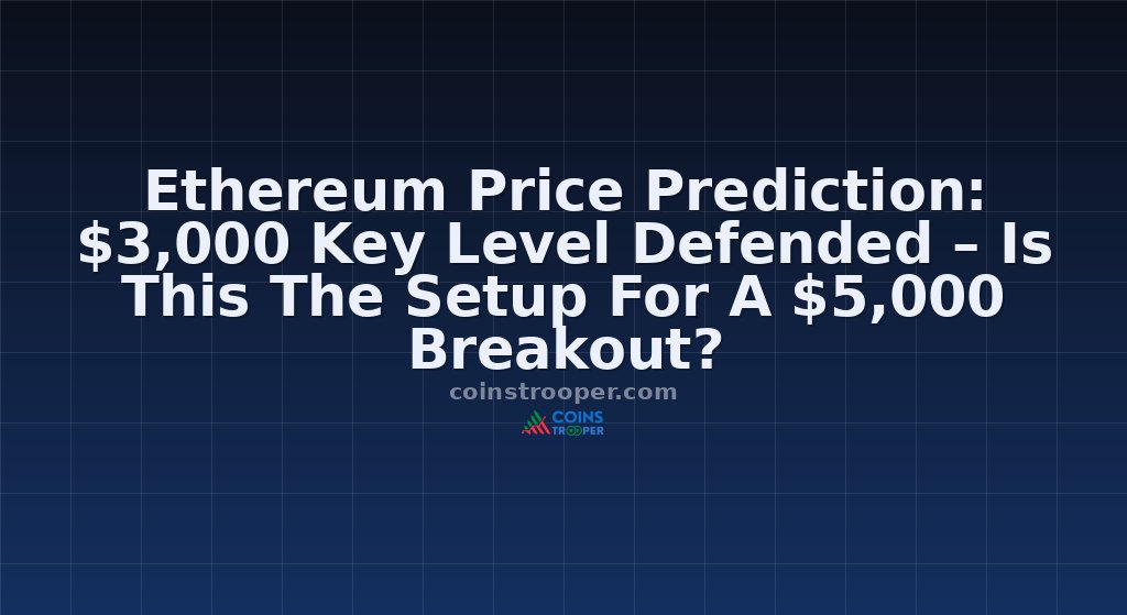 Ethereum Price Prediction: $3,000 Key Level Defended – Is This The Setup For A $5,000 Breakout?