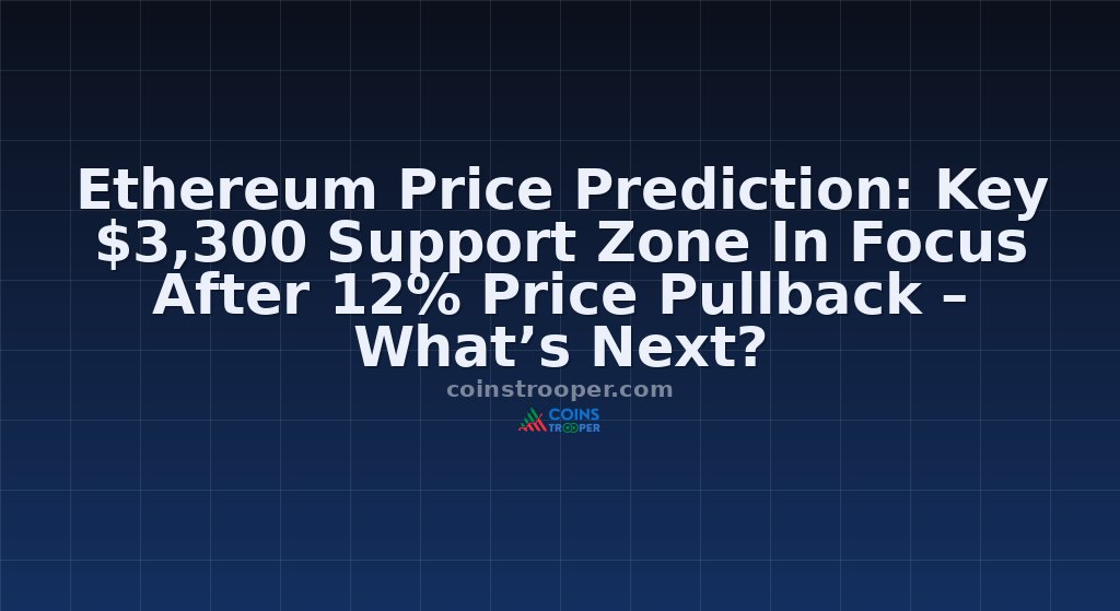 Ethereum Price Prediction: Key $3,300 Support Zone In Focus After 12% Price Pullback – What’s Next?