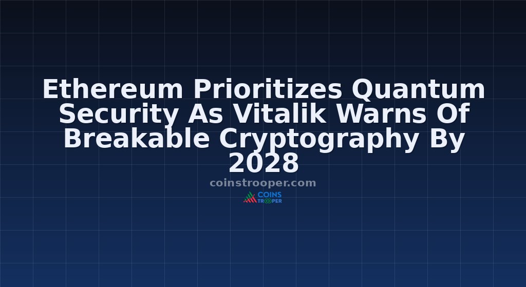Ethereum Prioritizes Quantum Security As Vitalik Warns Of Breakable Cryptography By 2028