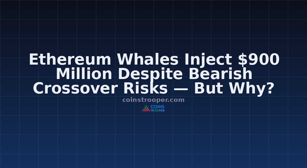 Ethereum Whales Inject $900 Million Despite Bearish Crossover Risks — But Why?