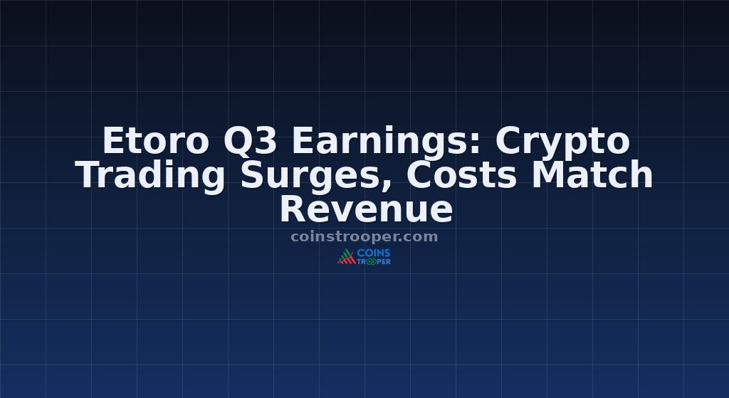 Etoro Q3 Earnings: Crypto Trading Surges, Costs Match Revenue