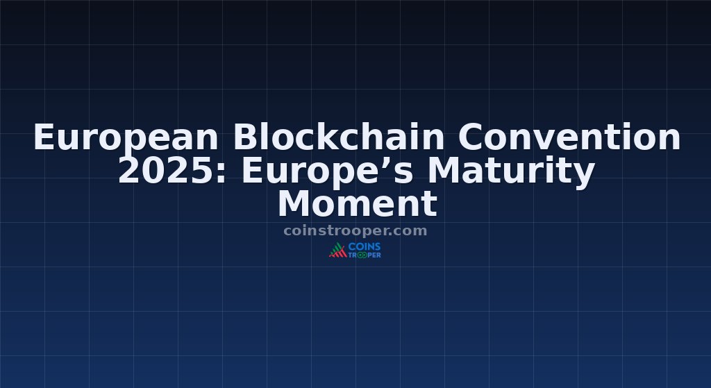 European Blockchain Convention 2025: Europe’s Maturity Moment