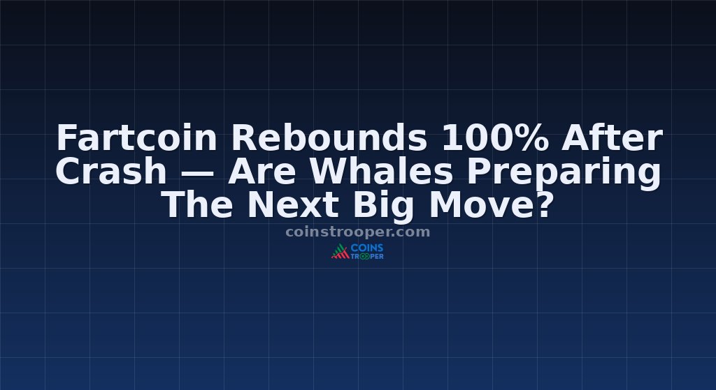 Fartcoin Rebounds 100% After Crash — Are Whales Preparing The Next Big Move?