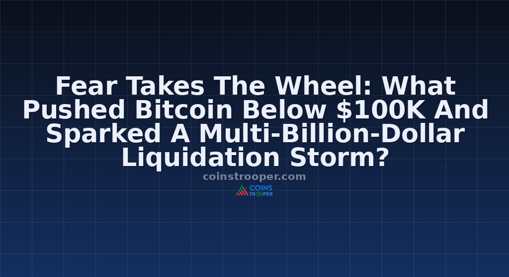Fear Takes The Wheel: What Pushed Bitcoin Below $100K And Sparked A Multi‑Billion‑Dollar Liquidation Storm?