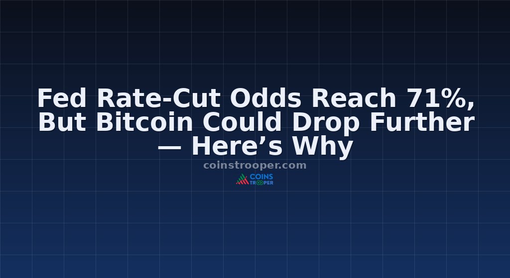 Fed Rate-Cut Odds Reach 71%, But Bitcoin Could Drop Further — Here’s Why