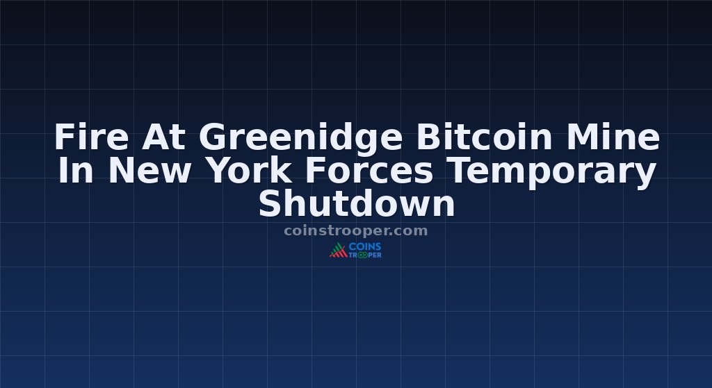 Fire At Greenidge Bitcoin Mine In New York Forces Temporary Shutdown