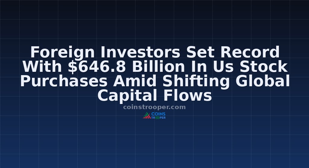 Foreign Investors Set Record With $646.8 Billion In Us Stock Purchases Amid Shifting Global Capital Flows