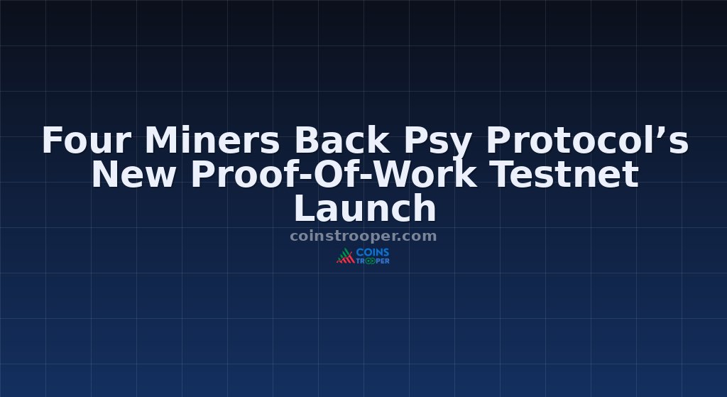 Four Miners Back Psy Protocol’s New Proof-Of-Work Testnet Launch