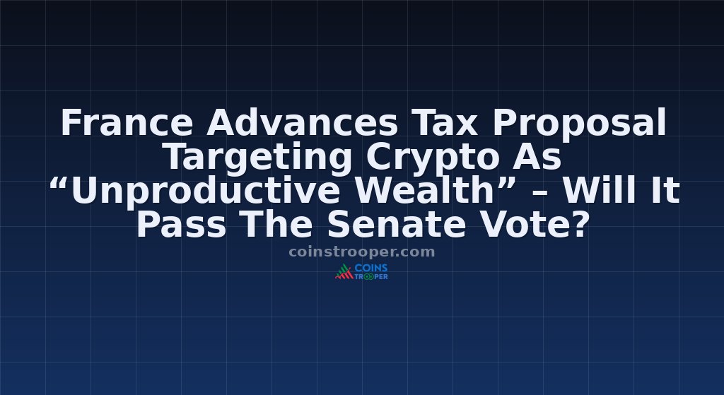 France Advances Tax Proposal Targeting Crypto As “Unproductive Wealth” – Will It Pass The Senate Vote?