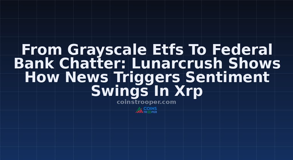 From Grayscale Etfs To Federal Bank Chatter: Lunarcrush Shows How News Triggers Sentiment Swings In Xrp