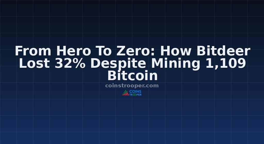 From Hero To Zero: How Bitdeer Lost 32% Despite Mining 1,109 Bitcoin