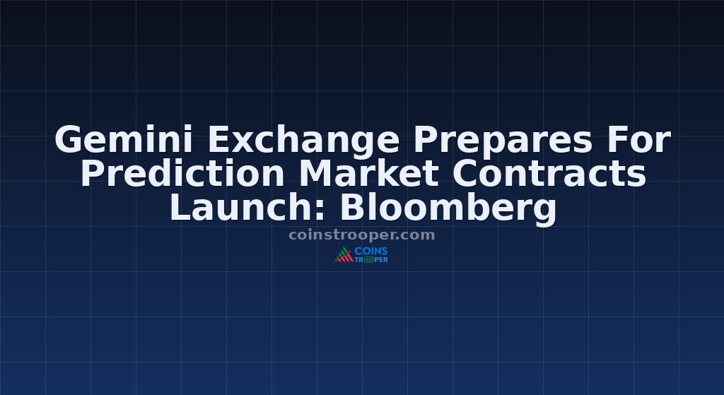 Gemini Exchange Prepares For Prediction Market Contracts Launch: Bloomberg