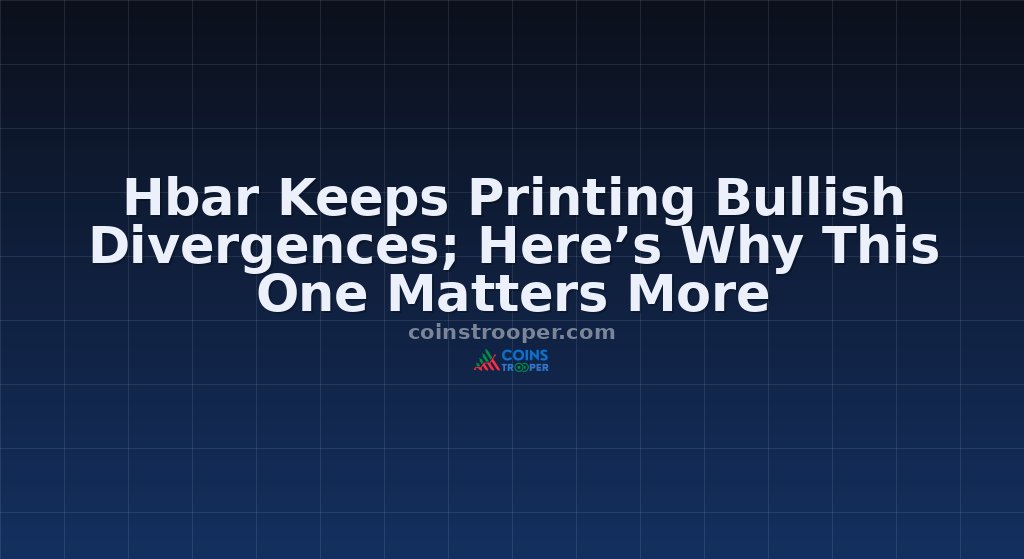 Hbar Keeps Printing Bullish Divergences; Here’s Why This One Matters More