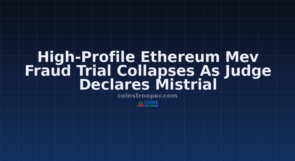 High-Profile Ethereum Mev Fraud Trial Collapses As Judge Declares Mistrial