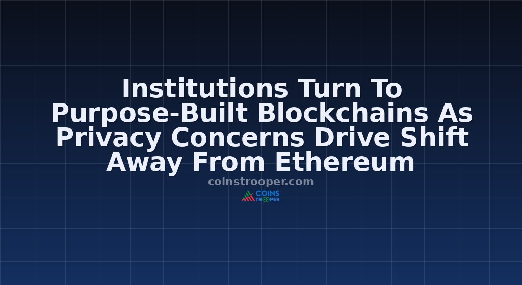 Institutions Turn To Purpose-Built Blockchains As Privacy Concerns Drive Shift Away From Ethereum