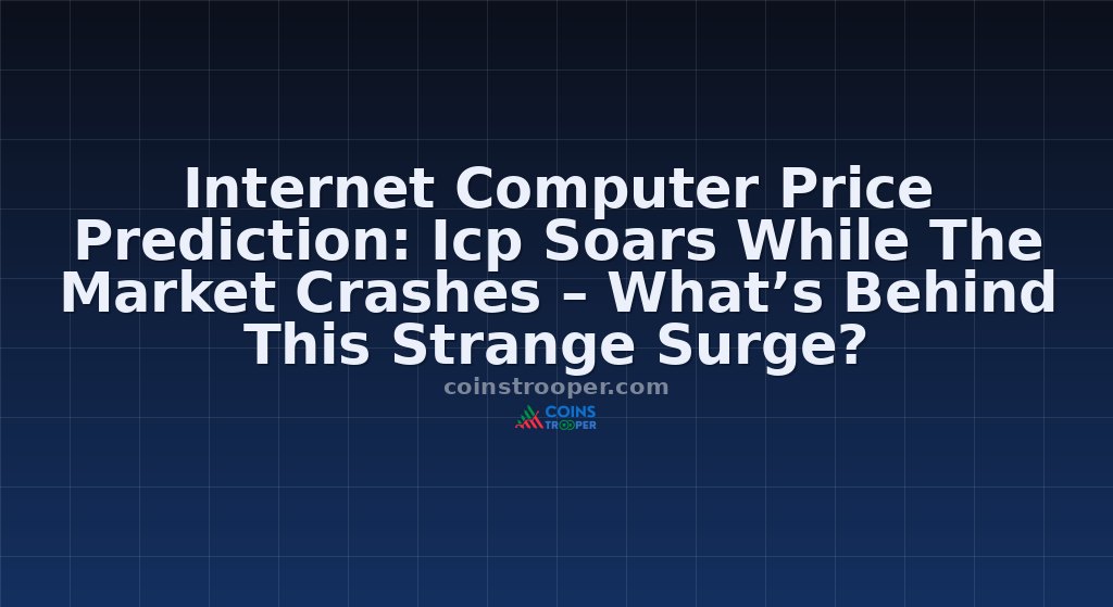 Internet Computer Price Prediction: Icp Soars While The Market Crashes – What’s Behind This Strange Surge?