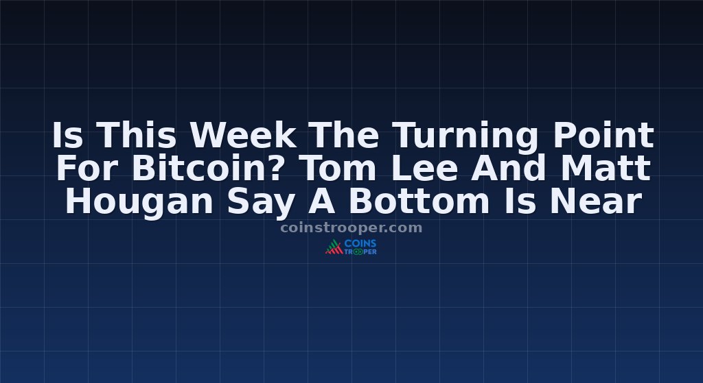 Is This Week The Turning Point For Bitcoin? Tom Lee And Matt Hougan Say A Bottom Is Near