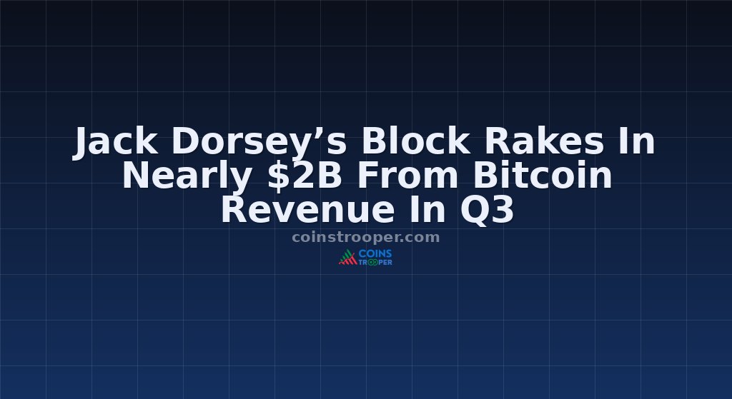 Jack Dorsey’s Block Rakes In Nearly $2B From Bitcoin Revenue In Q3